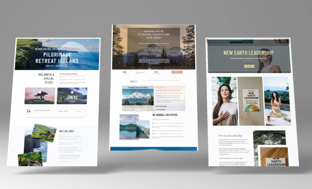 Livia Devi Website Pages Mockups