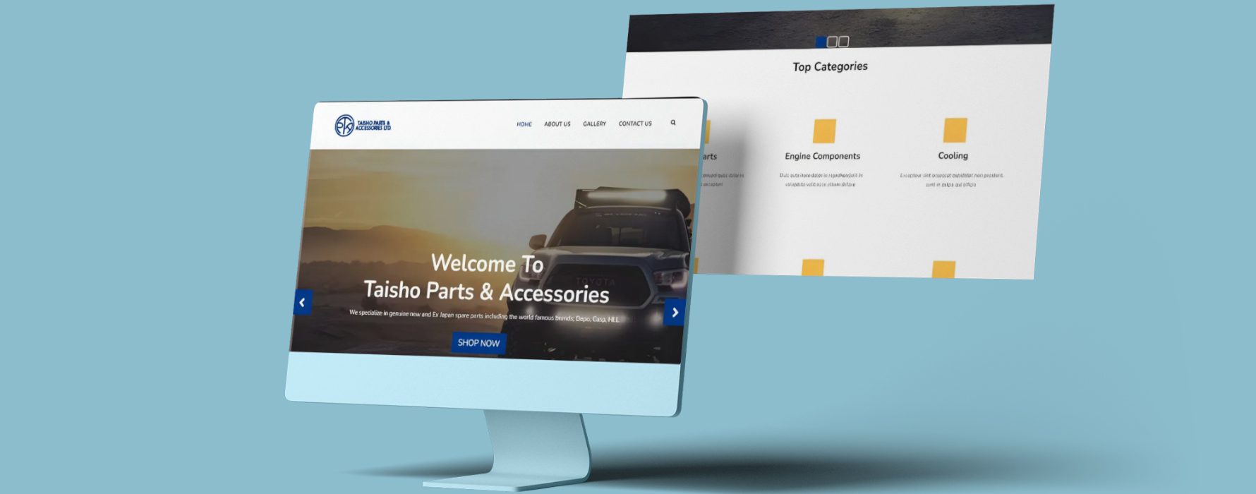 Taisho Parts Website Page